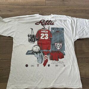 ROBBIE FOWLER 23 WEMBLEY 96 LIVERPOOL FC VINTAGE T-SHIRT retro